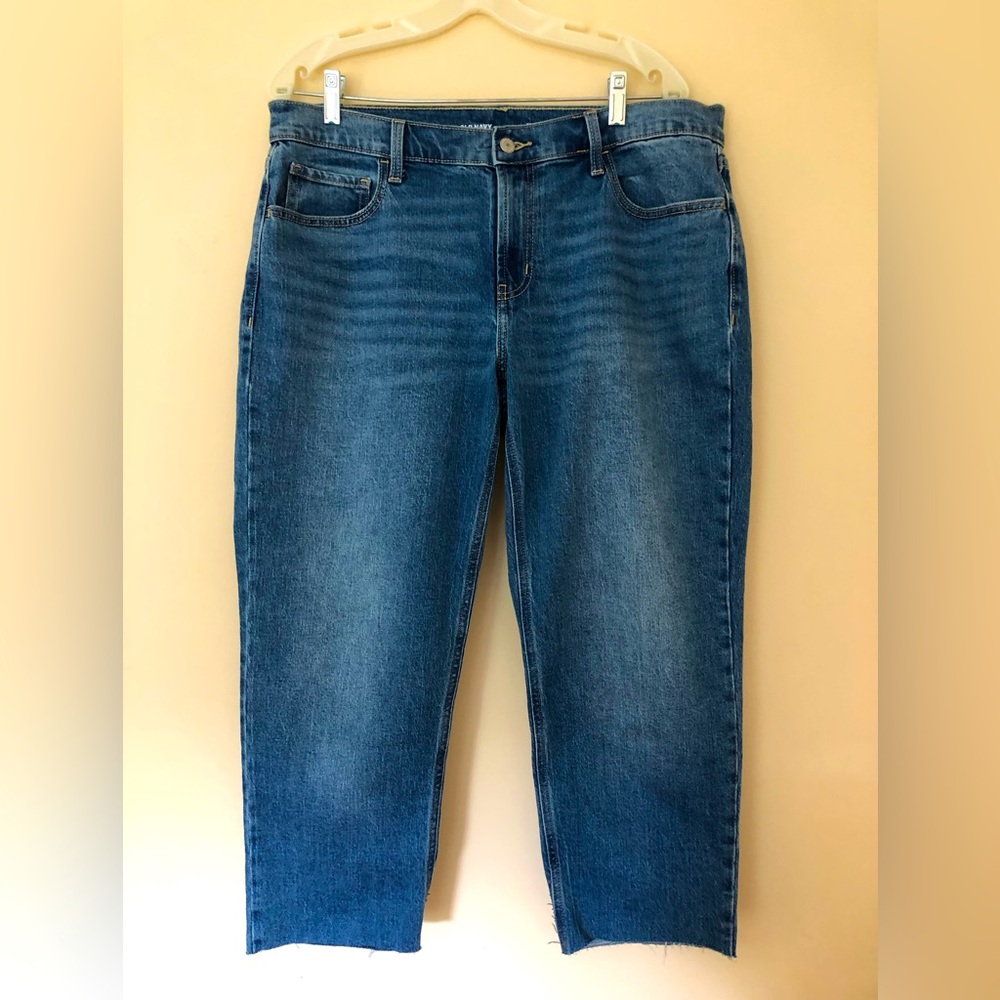 Old Navy Mid-Rise Wow Boyfriend Jeans - Blue